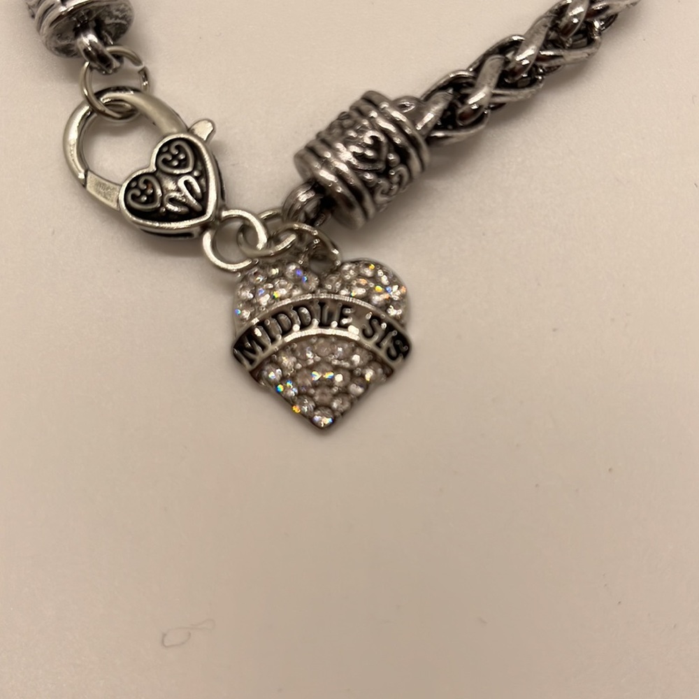 Middle Sis charmed bracelet